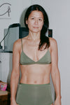 BASERANGE Mississippi bra narrow series collection bamboo fiber bamboo cotton soft underwear France BAS-BRMI-BL-WI22-MOLV dark green